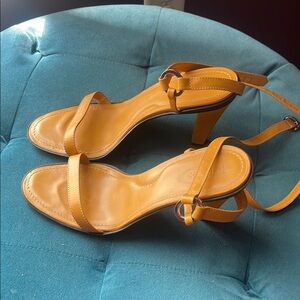Tod's Tan Heels with Ankle Strap and Stiletto